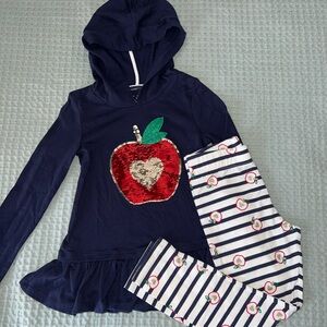 ⭐️3/$30⭐️ Max Studio girls flip sequin apple outfit size S (5/6)
